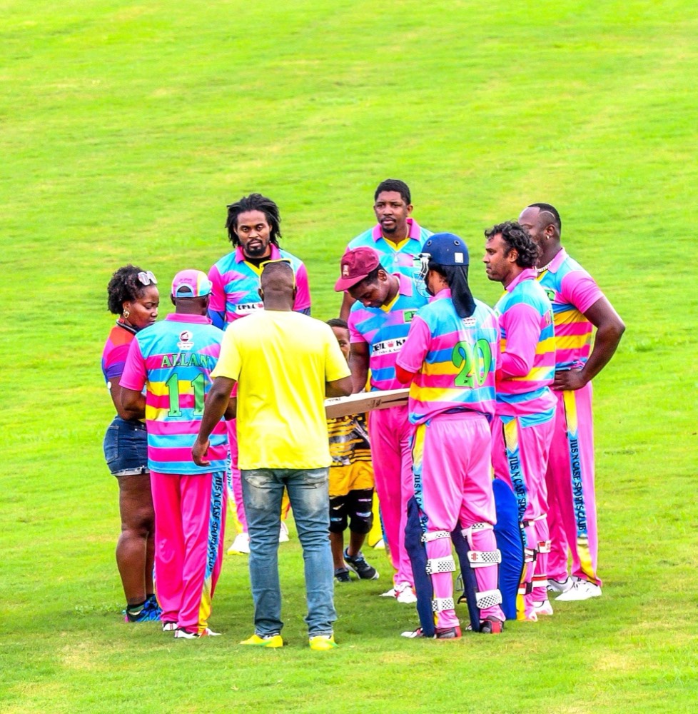 Team talk between overs